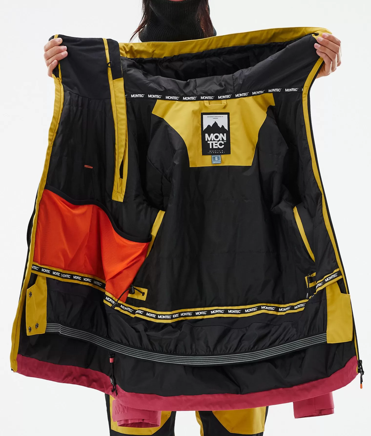 MONTEC Snowboardjacken-Doom W Yellow/Black/LightRed